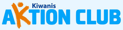 Blue and orange Aktion Club logo